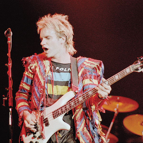 Sting performs with the Police in 1983