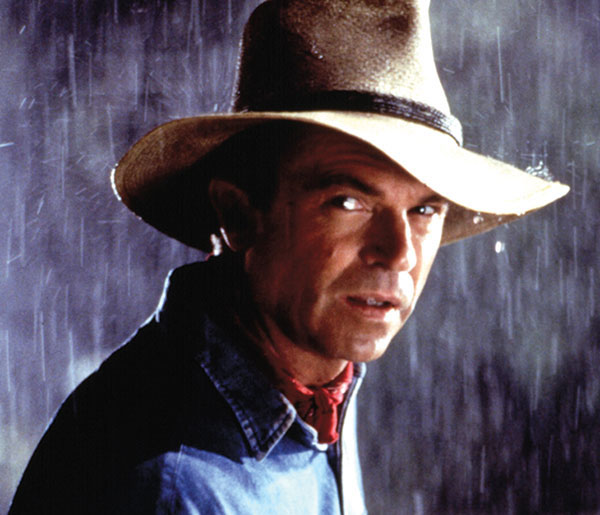 Actor Sam Neill in Jurassic Park in 1993